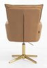 HR250CROSS Karamell Színű Prémium Soft Műbőr Szék Arany Lábbal