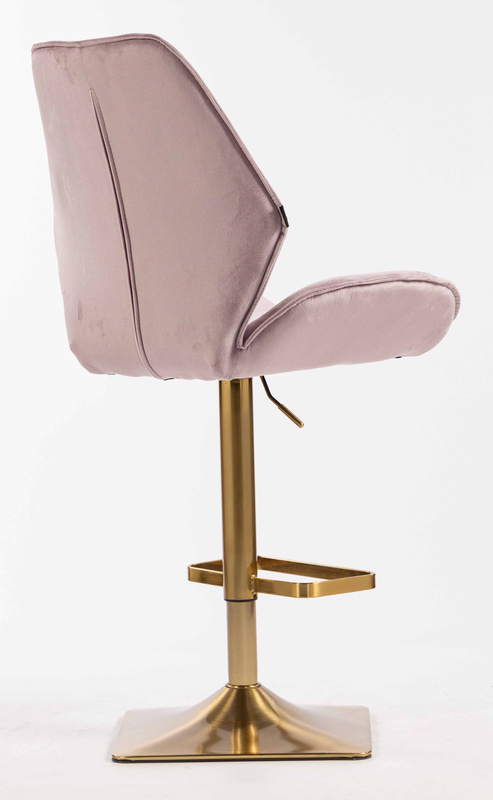 HR350KW Halványlila modern velúr szék arany lábbal