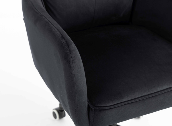 HR250K Fekete modern velúr szék fekete lábbal