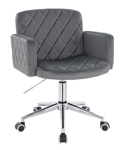 HR802K Grafit Modern Velúr Szék Krómozott lábbal