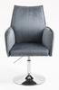 HR280N Grafit Modern Velúr Szék Krómozott lábbal