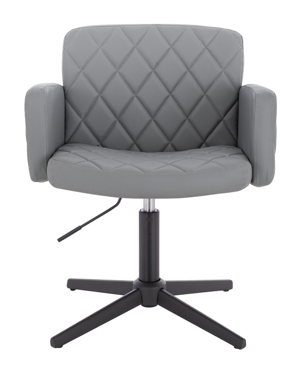 HR802CROSS Szürke Modern Műbőr Szék Fekete lábbal