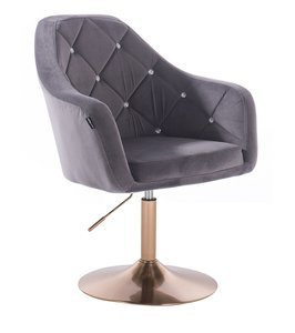 HR830 Grafit Modern Velúr Szék Arany lábbal