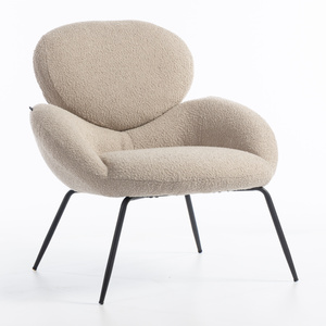HR2045 Latte modern boucle szék fekete lábbal