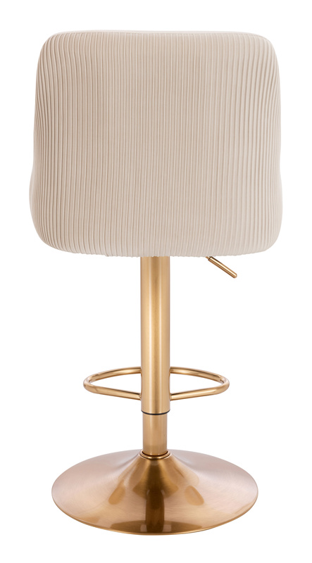 HR920W Krémszínű Modern Velúr Szék Arany lábbal