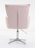 HR250CROSS Púder Rózsaszín modern velúr szék krómozott lábbal