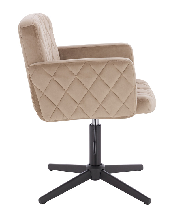 HR802CROSS Latte Modern Velúr Szék Fekete lábbal