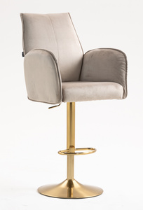 HR280W Latte Modern Velúr Szék Arany lábbal