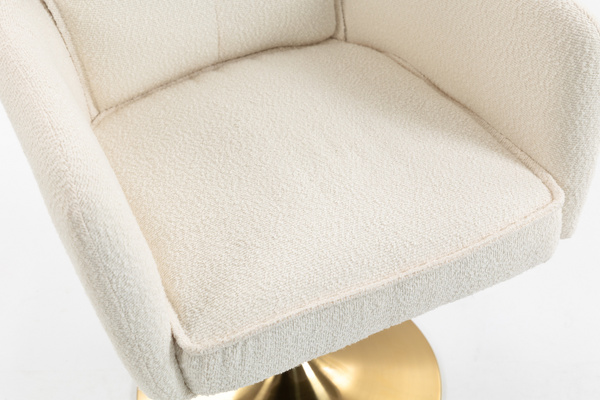 HR250N Krémszínű Bárány Szék Arany Lábbal