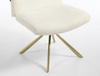 HR150 CSILLAGLÁB Fehér Modern Kordbársony Szék Arany lábbal