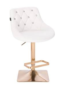 SZÉK HC931KW Fehér modern műbőr szék arany lábbal
