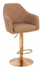 HR831W Karamell Műbőr Premium Soft szék Arany lábbal