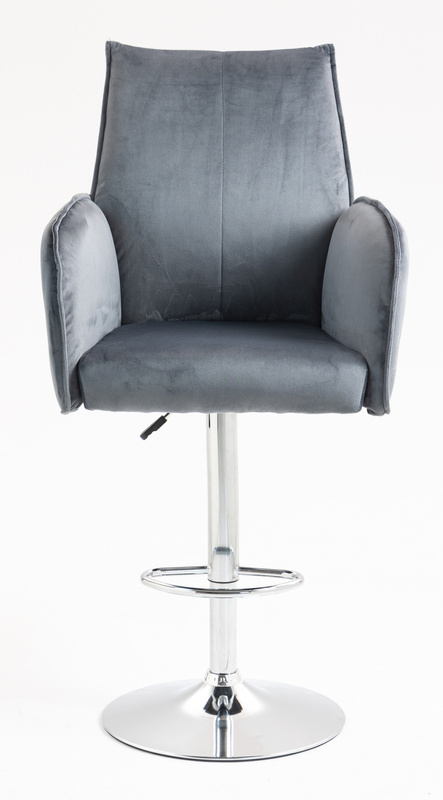 HR280W Grafit Modern Velúr Szék Krómozott lábbal