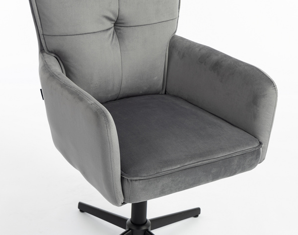 HR250CROSS Grafit modern velúr szék fekete lábbal