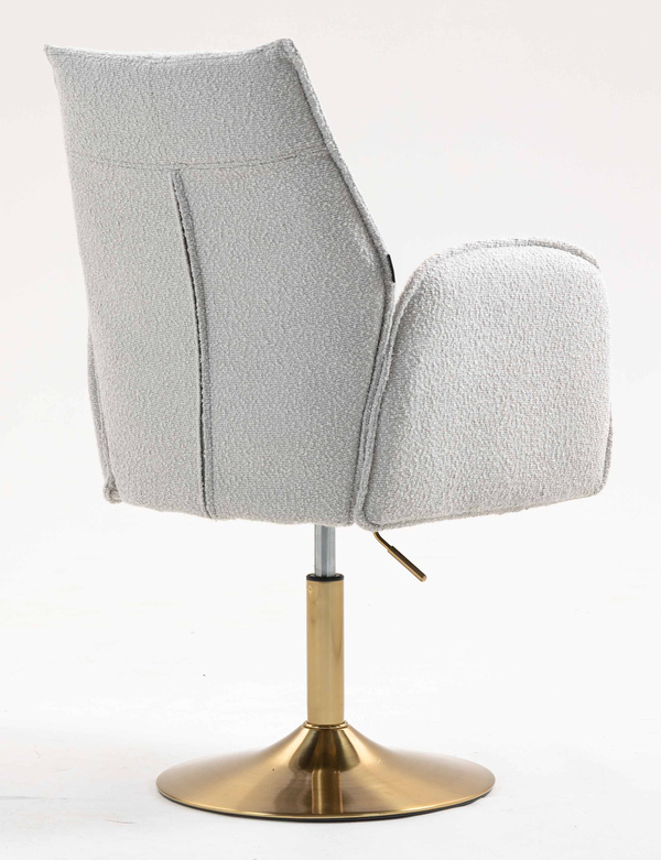 HR280N Szürke modern boucle szék arany lábbal