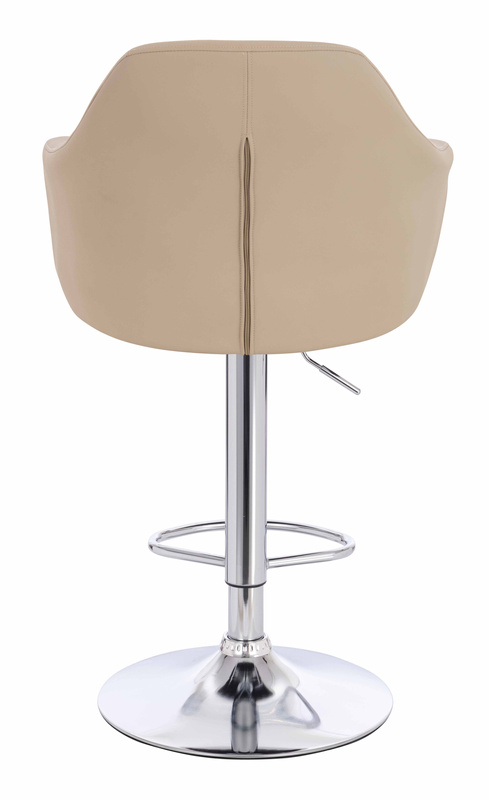 HR831W Krémszínű Műbőr Premium Soft szék Krómozott lábbal