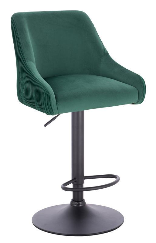 HR920W Sötétzöld Modern Velúr Szék Fekete lábbal