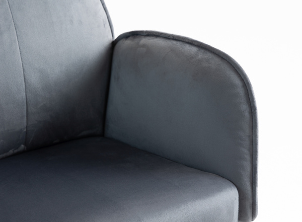 HR280W Grafit Modern Velúr Szék Fekete lábbal