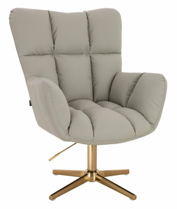 HR650CROSS Len Szín Műbőr Premium Soft szék arany lábbal