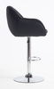 HR2055W Fekete Modern Velúr Szék Krómozott lábbal