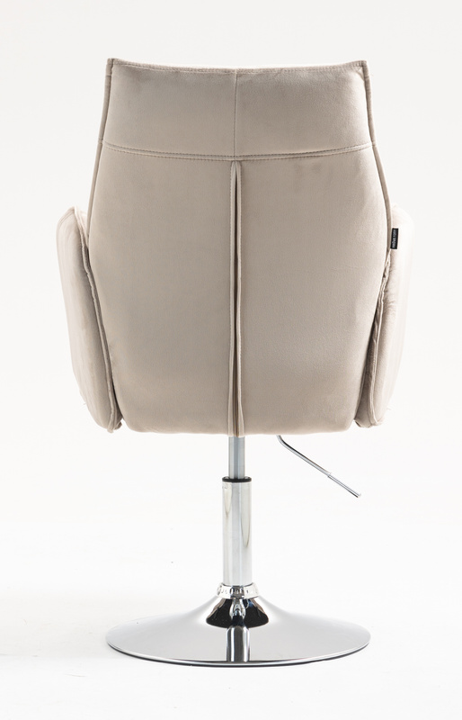 HR280N Latte Modern Velúr Szék Krómozott lábbal