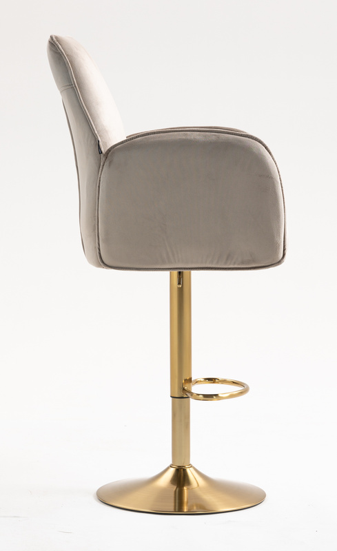 HR280W Latte Modern Velúr Szék Arany lábbal
