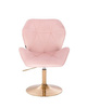 HR212 Púderrózsaszín modern velúr szék arany lábbal