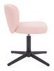HR193CROSS Púder Rózsaszín modern boucle  szék fekete lábbal