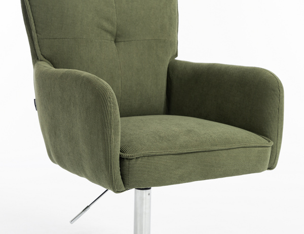 HR250K Catifea Reiată Premium Culoare Verde Salvie Krómozott Lábbal