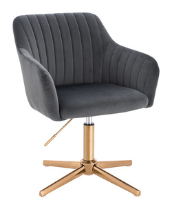 HR190CROSS Grafit Modern Velúr Szék Arany lábbal