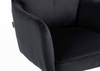 HR250KW Fekete modern velúr szék fekete lábbal