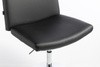 HR150N Fekete Modern Műbőr Szék Krómozott lábbal
