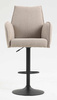 HR280W Latte modern boucle szék fekete lábbal