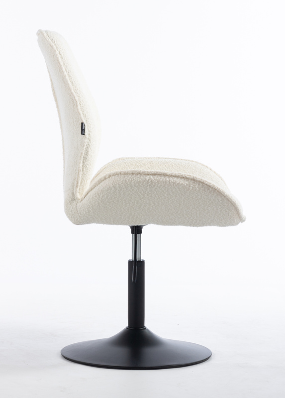 HR350CROSS Krémszínű modern boucle szék fekete lábbal