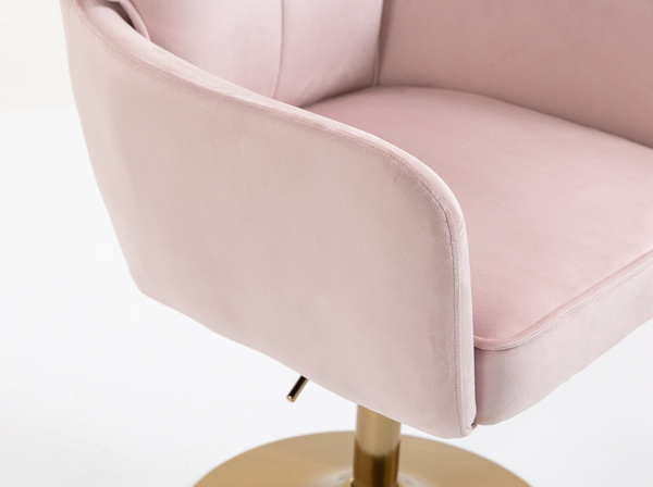 HR250N Púder Rózsaszín modern velúr szék arany lábbal