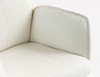 HR280W Krémszínű modern boucle szék krómozott lábbal