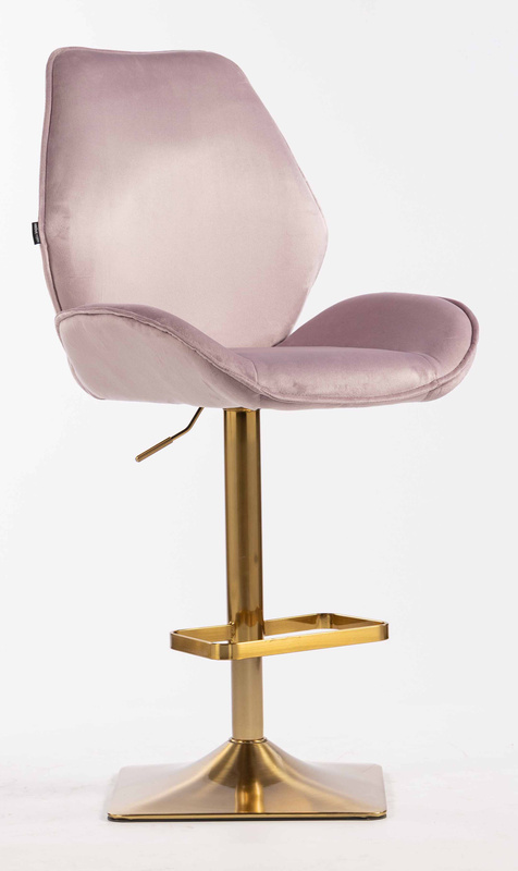 HR350KW Halványlila modern velúr szék arany lábbal