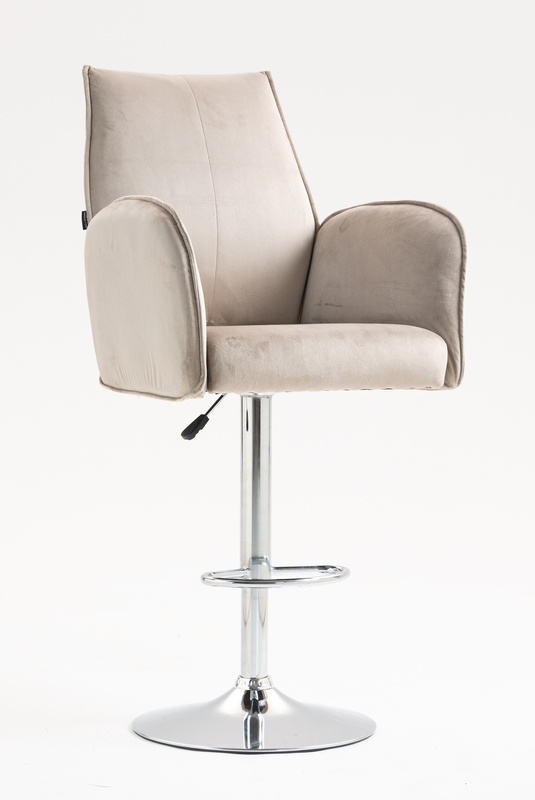 HR280W Latte Modern Velúr Szék Krómozott lábbal