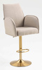 HR280W Latte modern boucle szék arany lábbal
