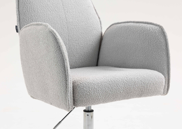HR280K Szürke modern boucle szék krómozott lábbal