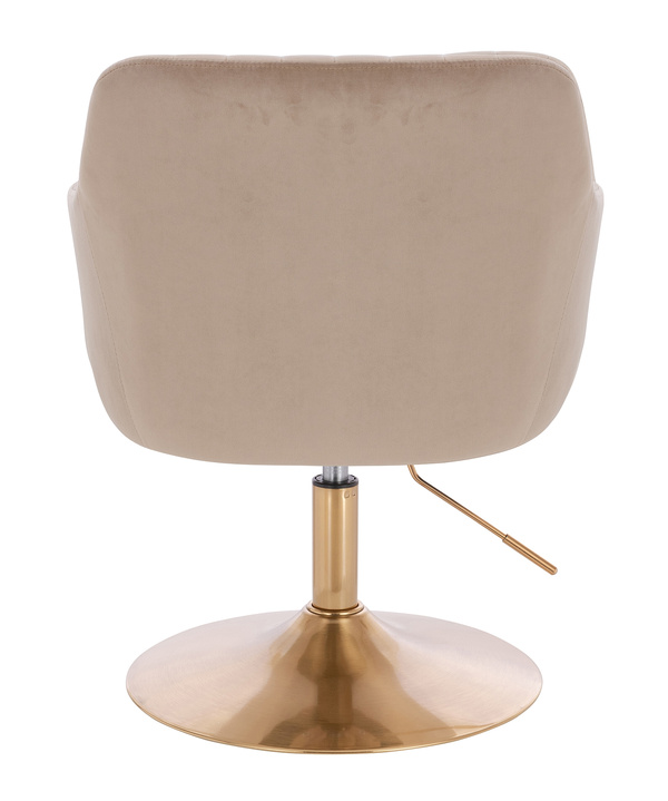 HR190N Latte Modern Velúr Szék Arany lábbal