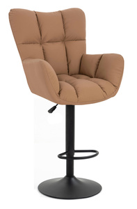 HR650W Karamell Műbőr Premium Soft szék fekete lábbal