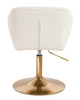 HR111N Krémszínű modern boucle szék arany lábbal