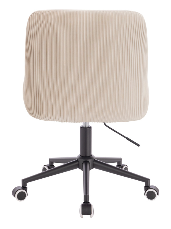 HR920K Krémszínű Modern Velúr Szék Fekete lábbal