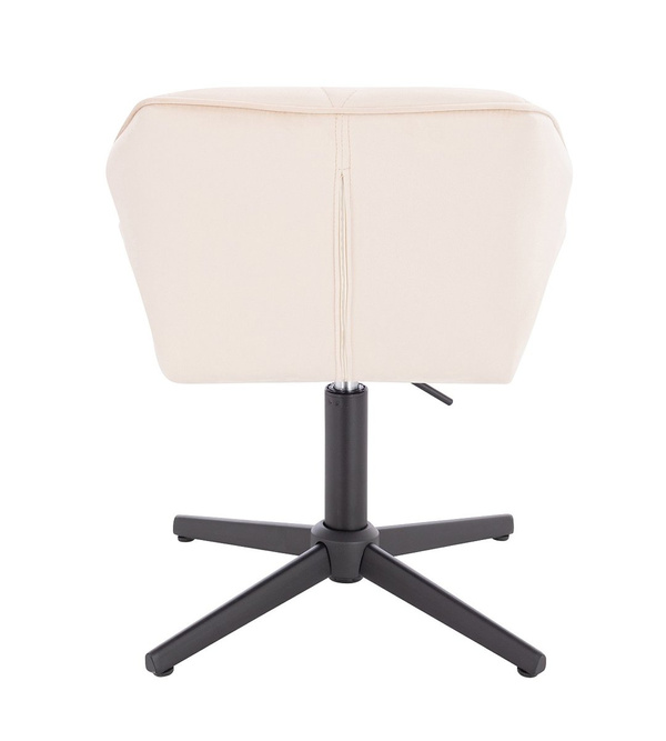 HR111CROSS Krémszínű modern velúr szék fekete lábbal