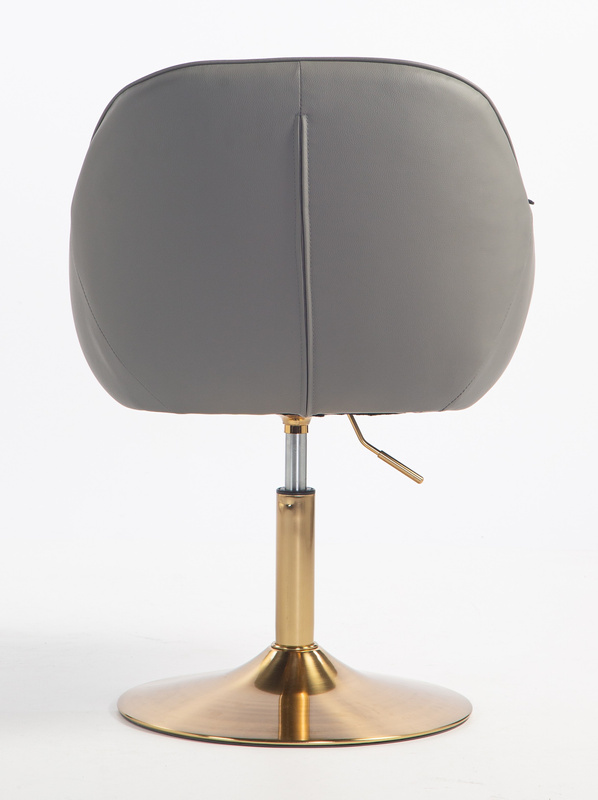 HR2055N Szürke Modern Műbőr Szék Aany lábbal