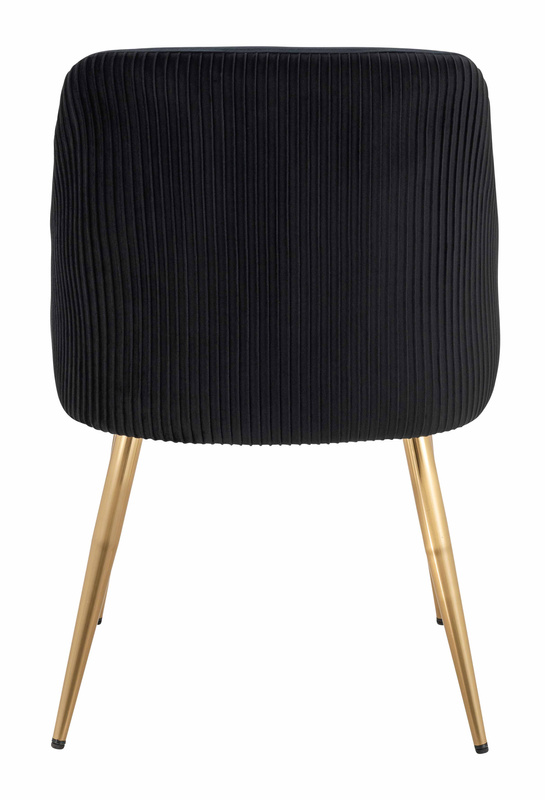 HR920 Szék arany lábakkal Fekete velúr