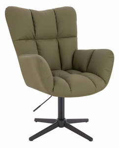 HR650CROSS Khaki Műbőr Premium Soft szék fekete lábbal