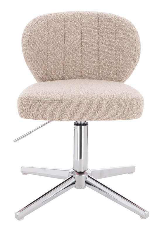 HR193CROSS Latte modern boucle  szék krómozott lábbal