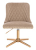 HR940CROSS Latte Modern Velúr Szék Arany lábbal
